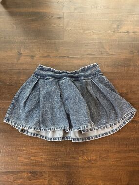 Faux denim skort